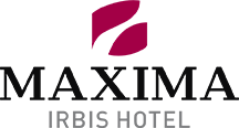 The Maxima Irbis Hotel In a hotel logo